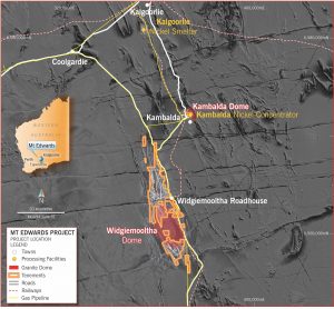 Neometals Mt. Edwards Nickel Project map