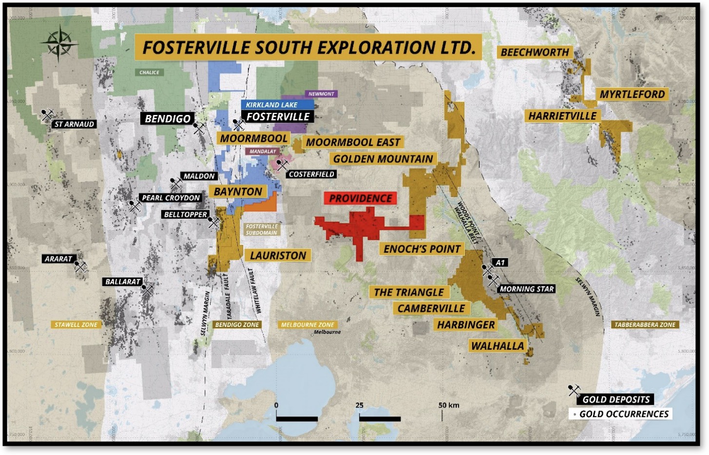 Fosterville South project map October 2021