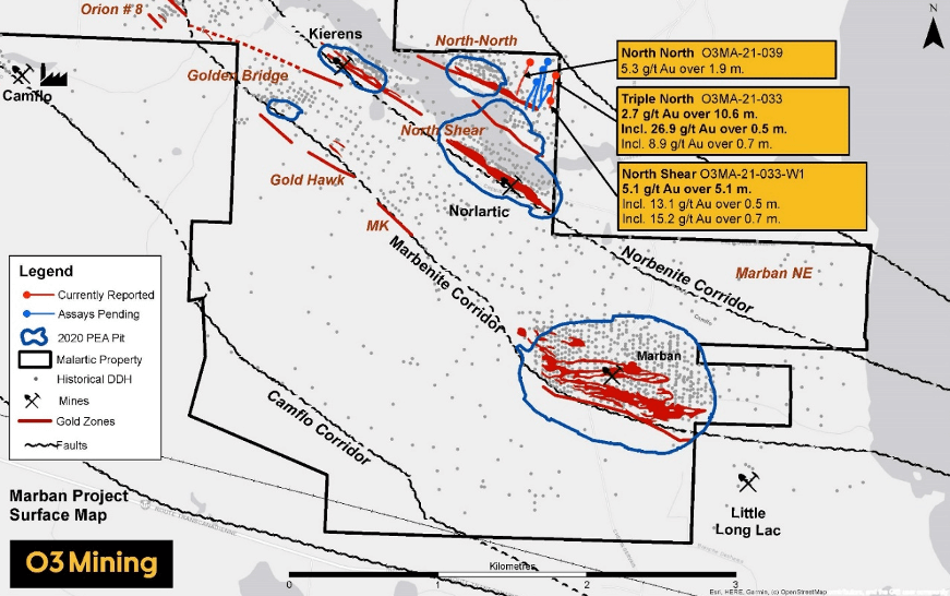 O3 Mining detailed drill map