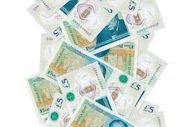 pound notes falling